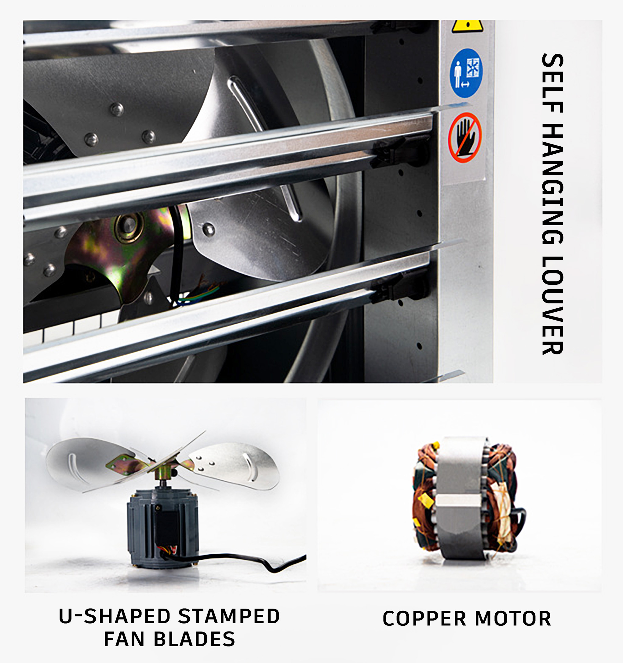 DYMACHINE Industriële motor met variabele frequentie Axiale ventilator Negatieve drukventilator