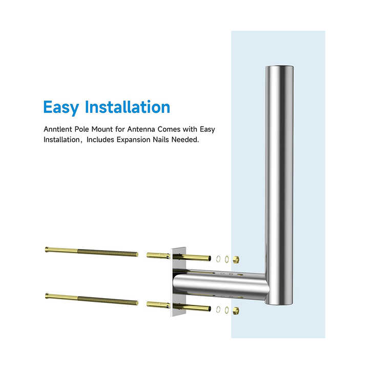 DYMACHINE L-type antenne-montagebeugel voor universele antenne-montagepaal buiten