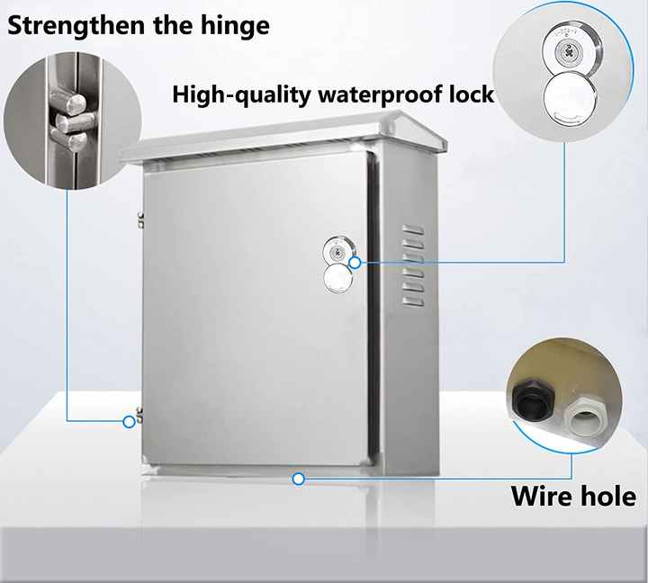 Outdoor roestvrijstalen elektrische weerbestendige behuizing Box Project Boxes Cabinet
